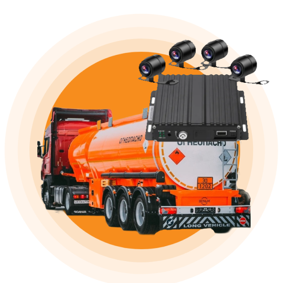 Системы видеонаблюдения для транспорта перевозящего опасные грузы в Казахстане